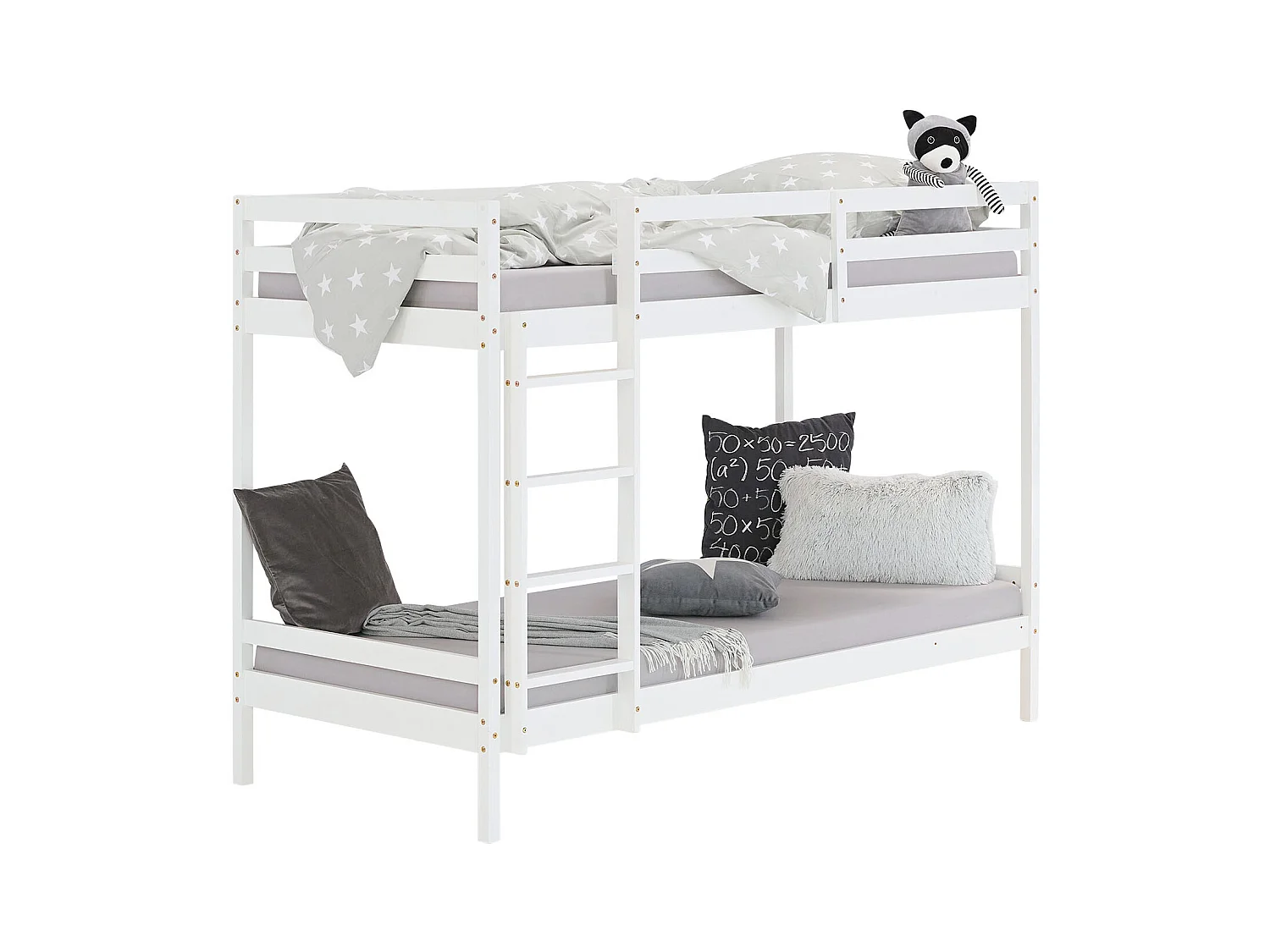 Etagenbett 207x150x97 cm weiß 3FT Holz Kinderbett Hochbett Massiv Kiefer Hochbett