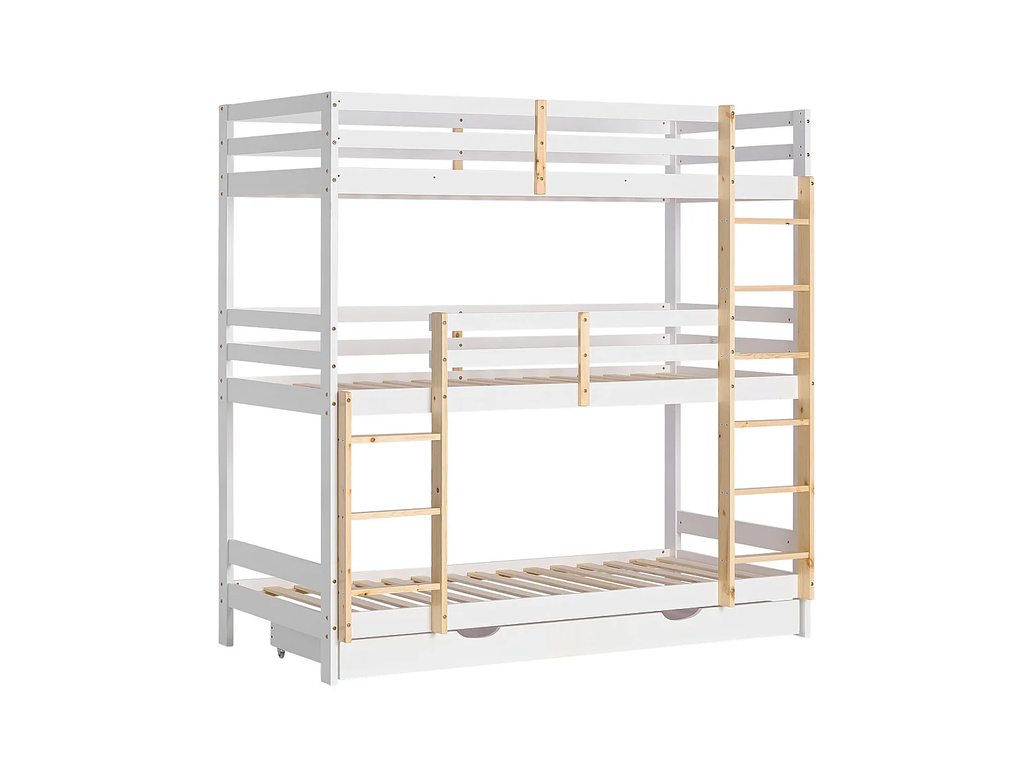 Etagenbett 90x200 cm weiß Kinderbett