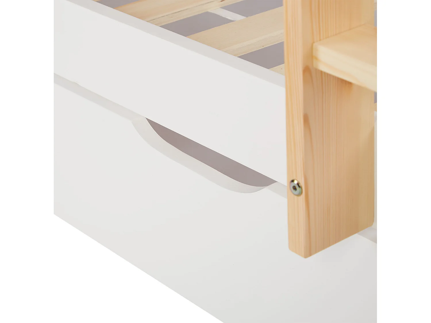 Łóżko piętrowe 90x200 cm białe Łóżko dziecięce