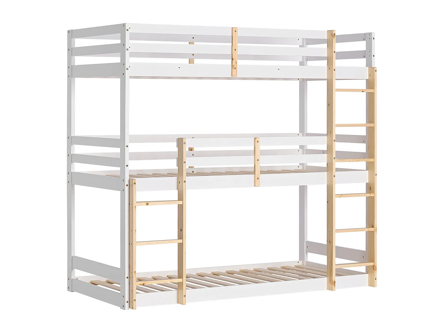 Lit superposé 90x200 cm blanc Lit enfant