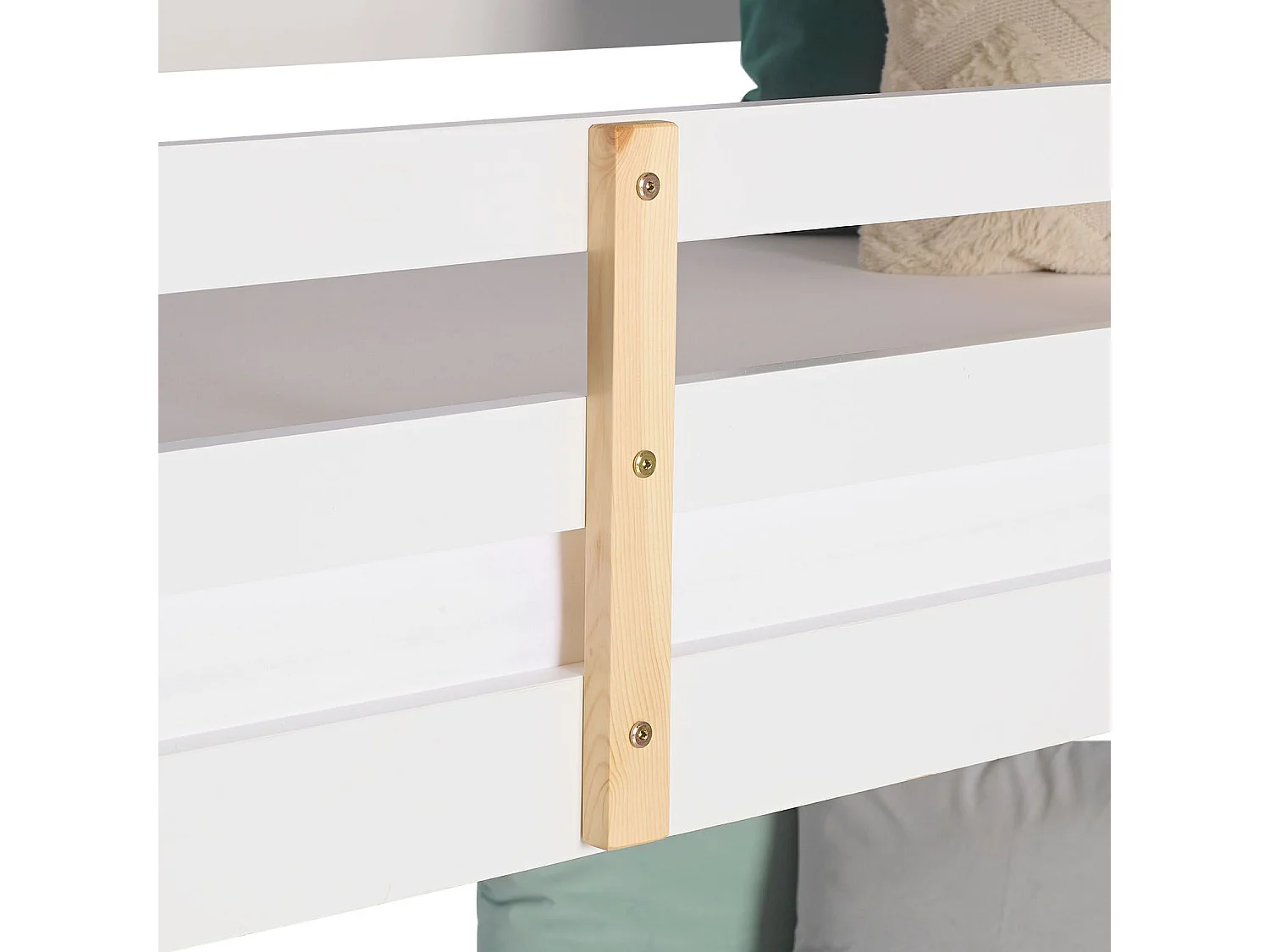 Lit superposé 90x200 cm blanc Lit enfant