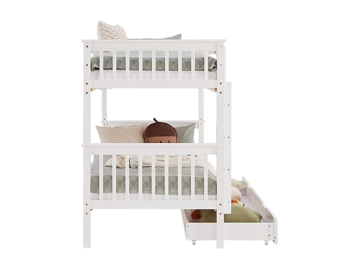 Beliche 90x200 cm branco Madeira Maciça de Pinho