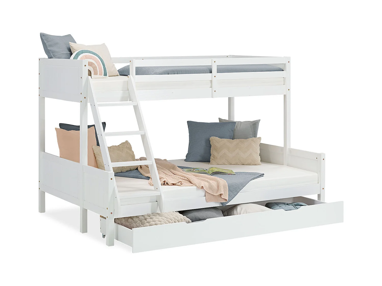 Stapeldekbed 90x200 en 140x200 cm wit