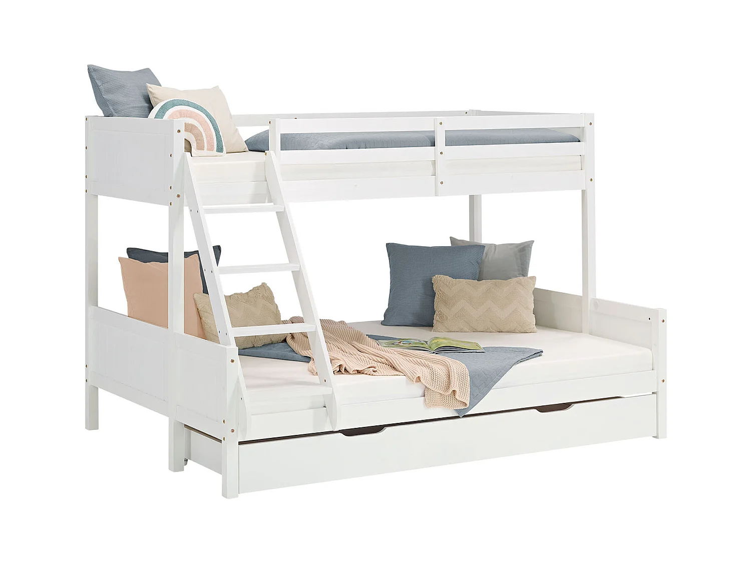 Stapeldekbed 90x200 en 140x200 cm wit