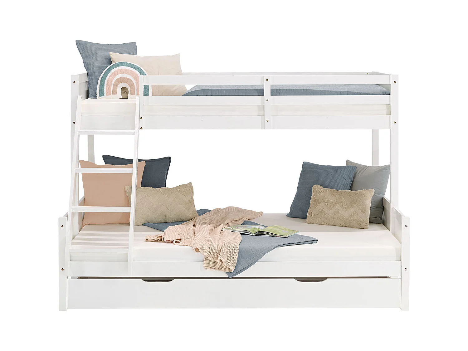 Stapeldekbed 90x200 en 140x200 cm wit