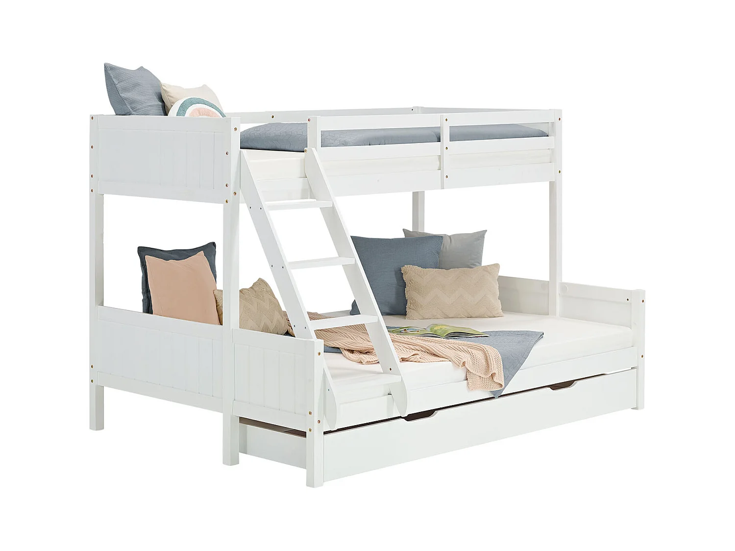 Stapeldekbed 90x200 en 140x200 cm wit