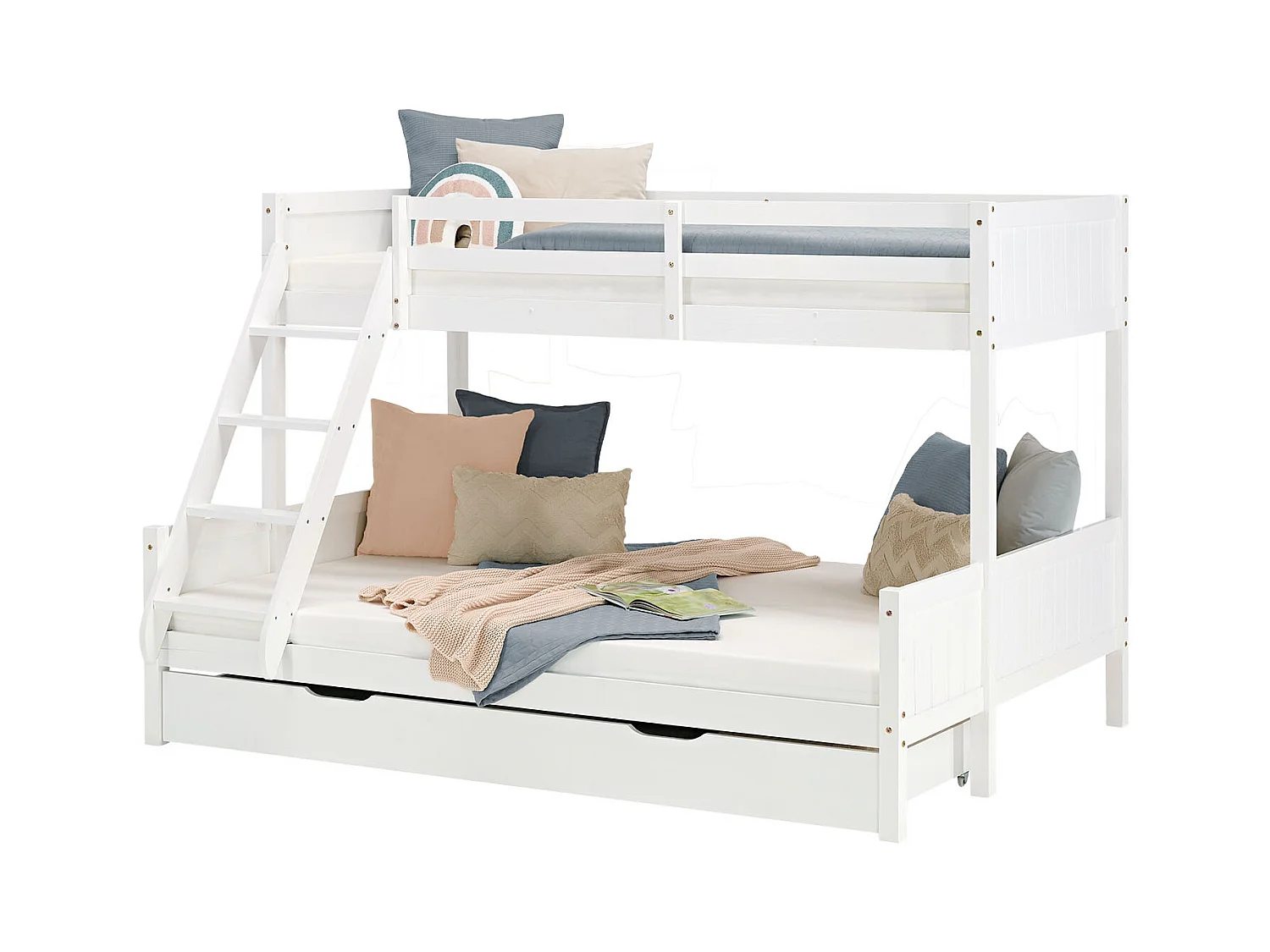 Stapeldekbed 90x200 en 140x200 cm wit