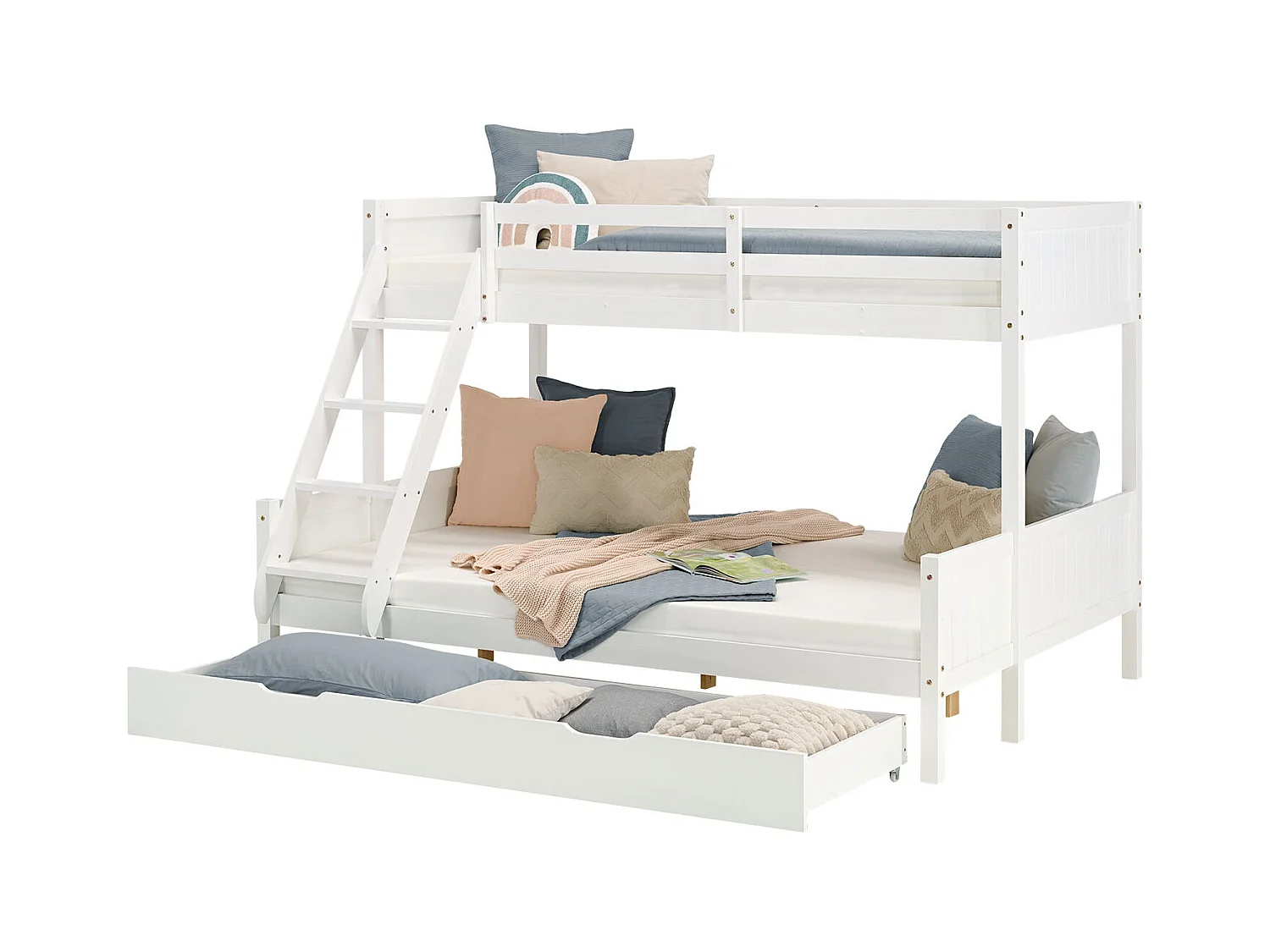 Stapeldekbed 90x200 en 140x200 cm wit