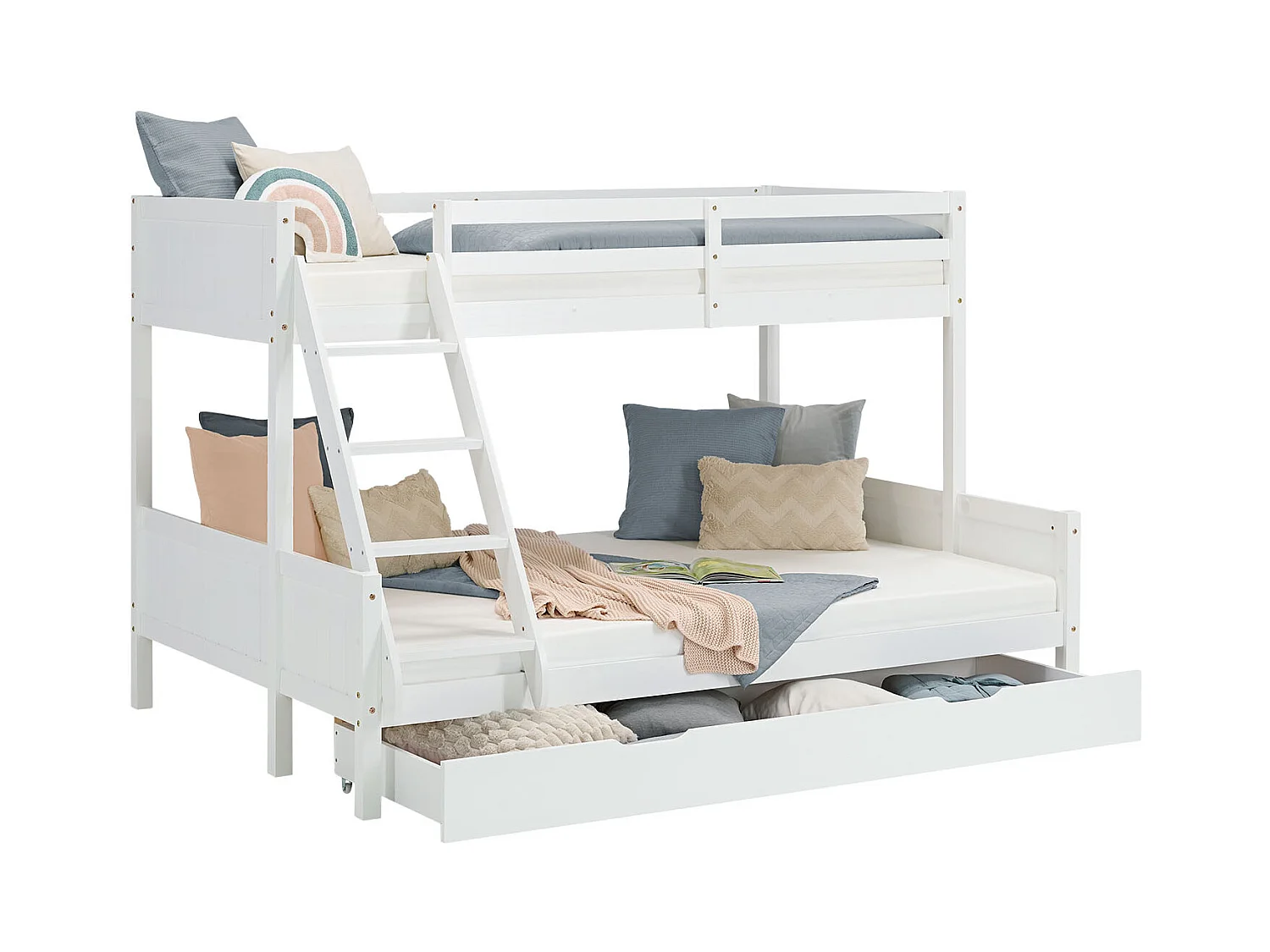 Stapeldekbed 90x200 en 140x200 cm wit