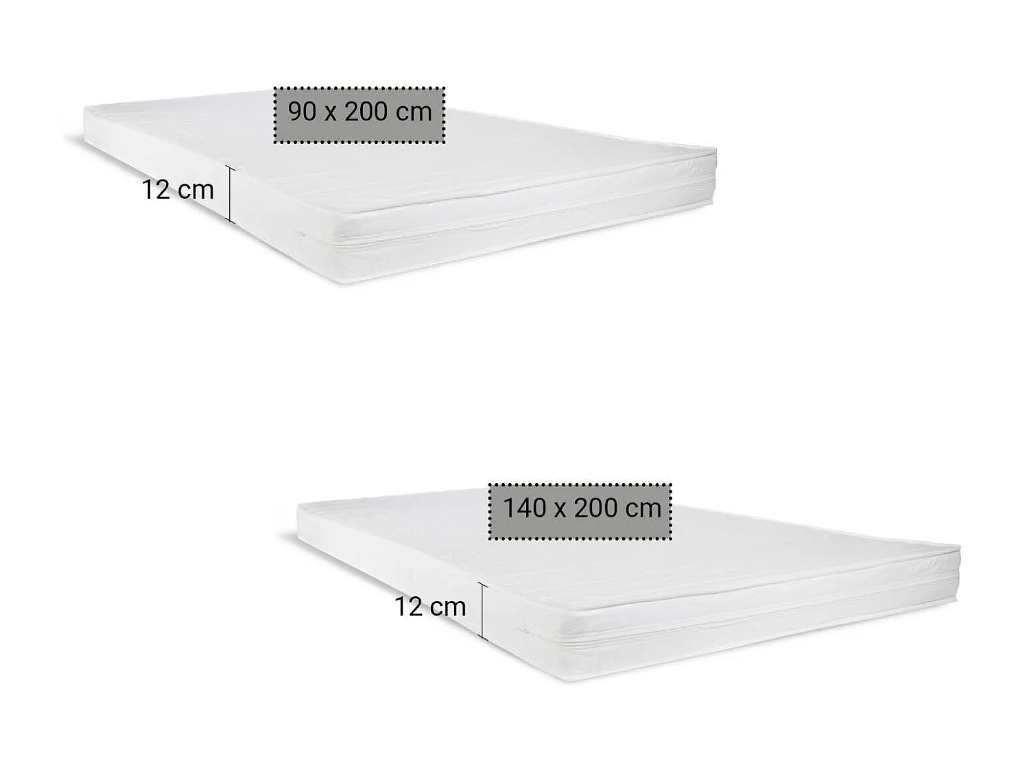 Lit enfant 90x200x140x200 cm blanc