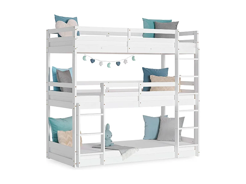 Lit d'enfant 90x200 cm blanc