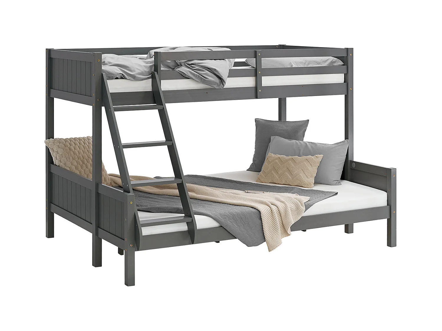 Etagenbett 90x200x140x200 cm grau