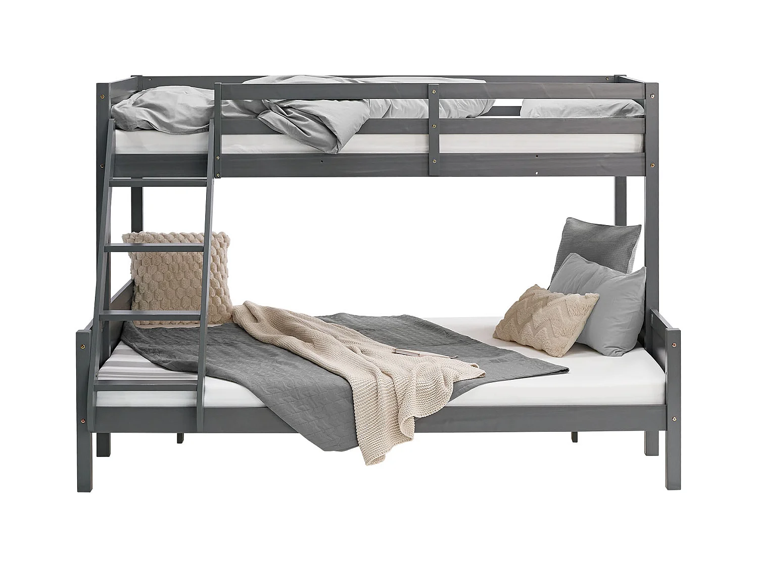 Etagenbett 90x200x140x200 cm grau