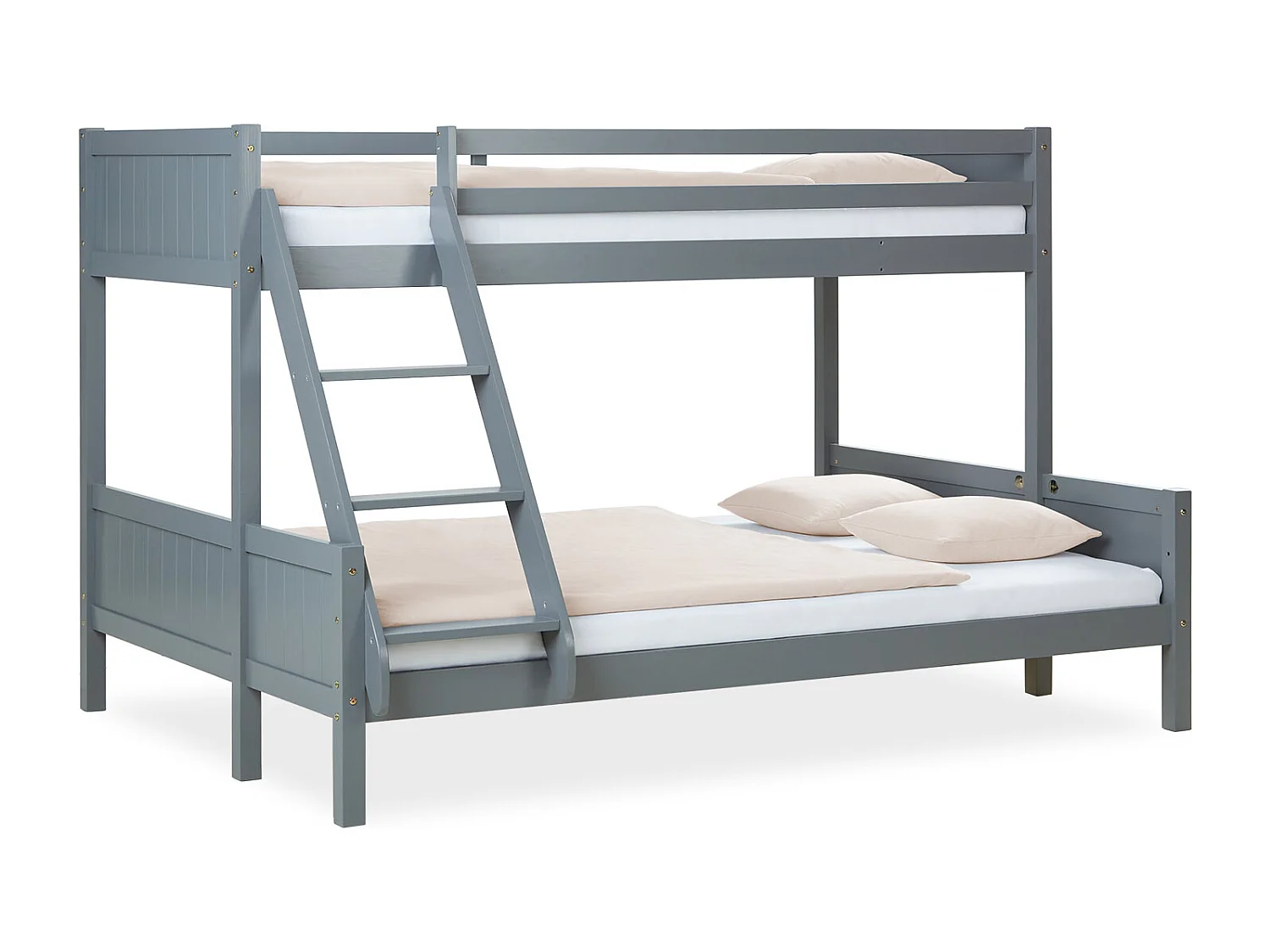 Lit superposé 90x200x140x200 cm gris