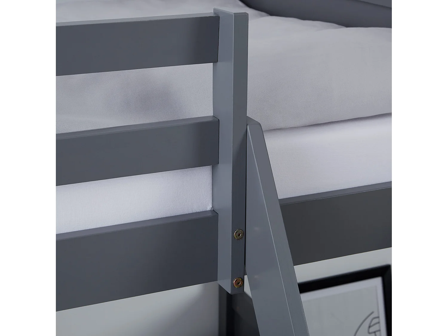 Lit superposé 90x200x140x200 cm gris