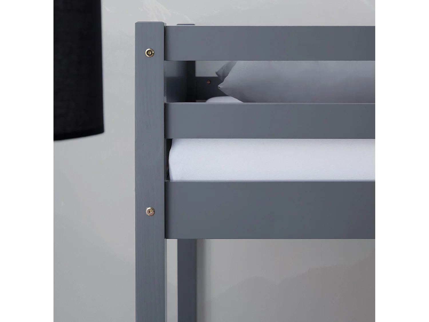 Lit superposé 90x200x140x200 cm gris