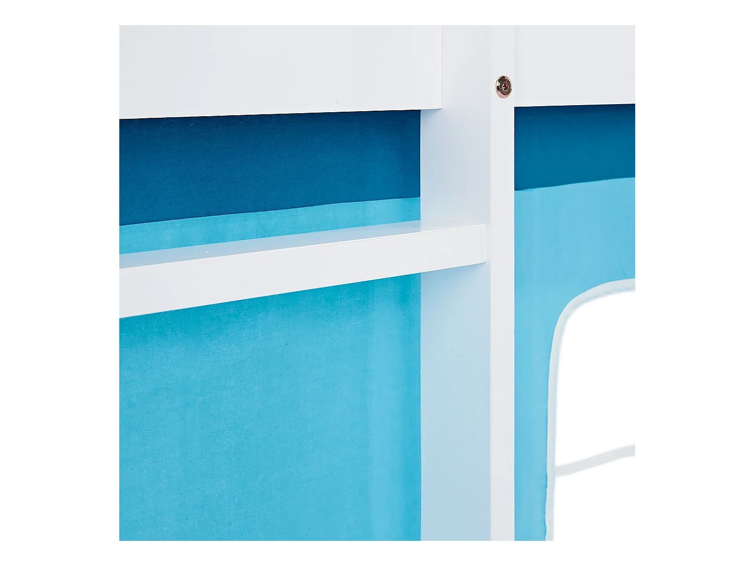 Lit mezzanine pour enfants 90x200 cm blanc