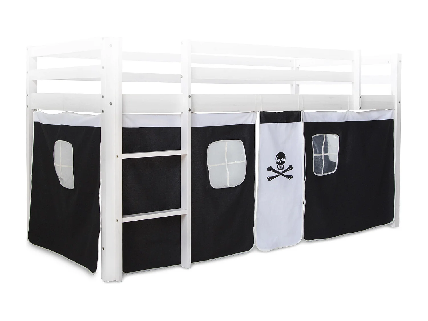 Bettvorhang 90x200x75 cm schwarz