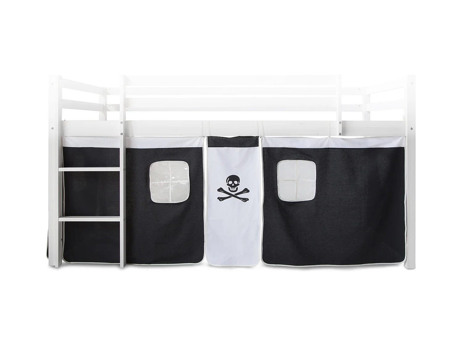 Bettvorhang 90x200x75 cm schwarz