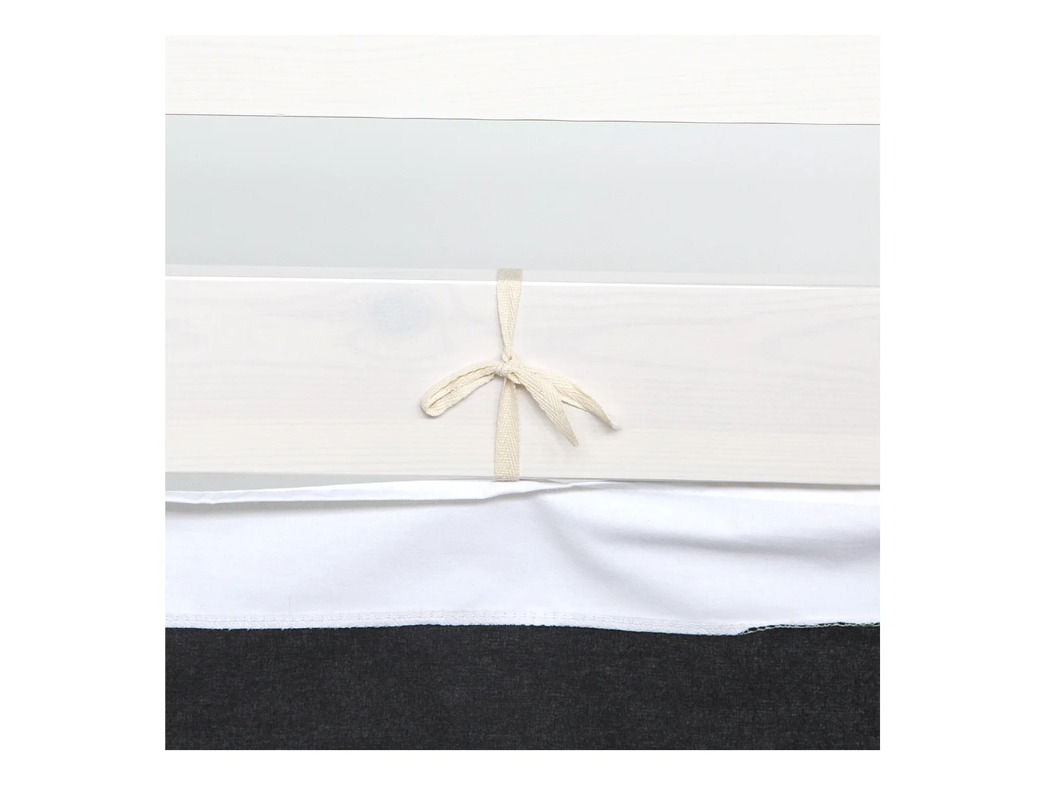 Bettvorhang 90x200x75 cm schwarz