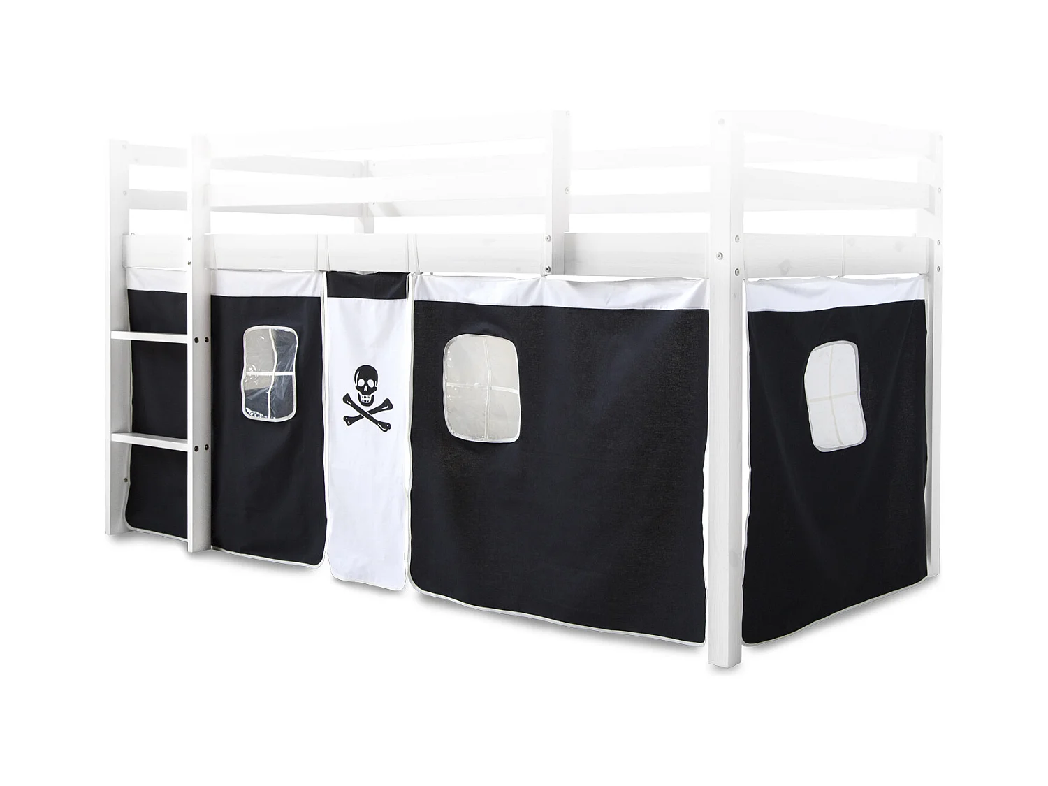 Bettvorhang 90x200x75 cm schwarz