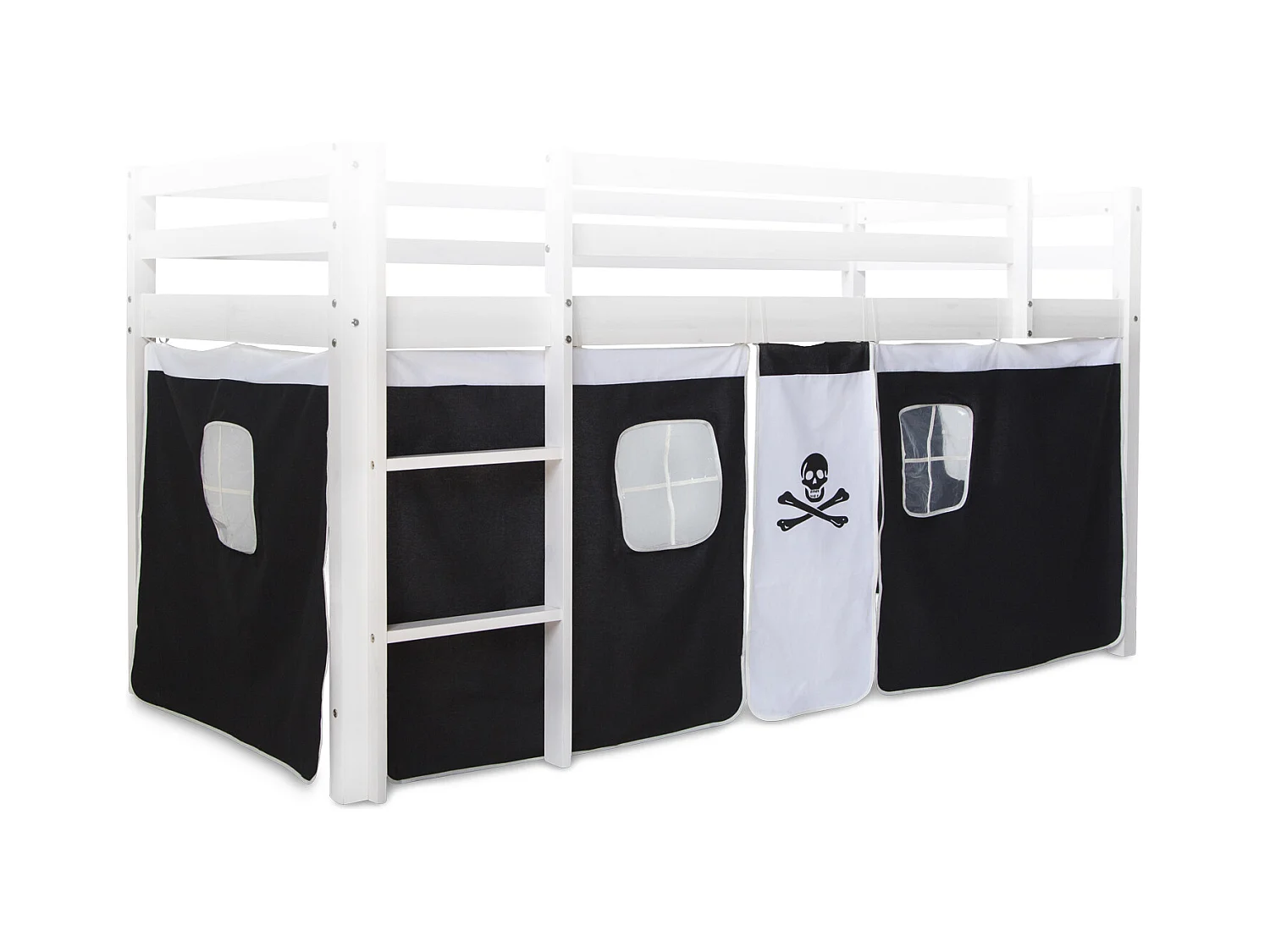 Rideau de lit 90x200x75 cm noir