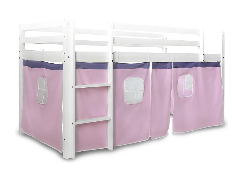 Cortina para Cama 90x200x75 cm Rosa