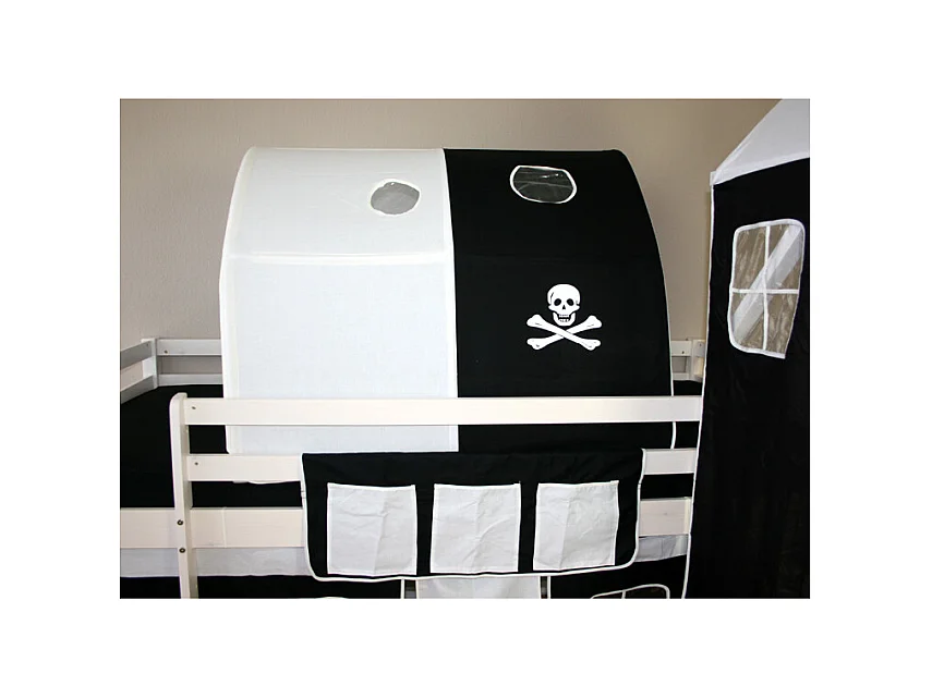 Kinder-Etagenbett 208x110x97 cm weiß Pirat