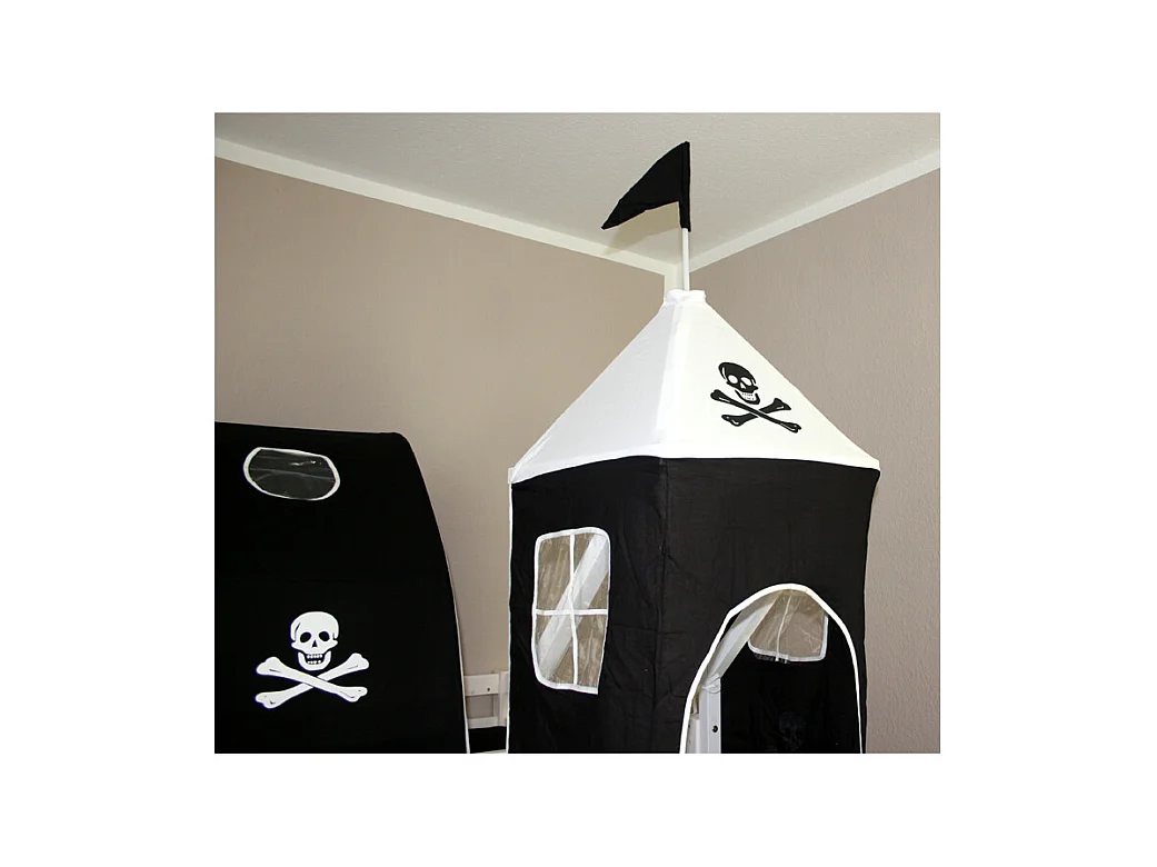 Kinder-Etagenbett 208x110x97 cm weiß Pirat