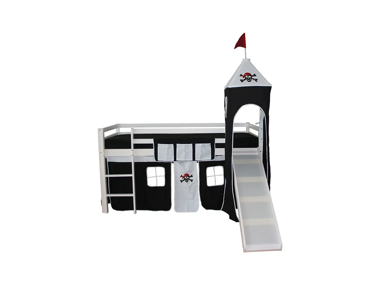 Kinder-Etagenbett 208x110x97 cm weiß Pirat