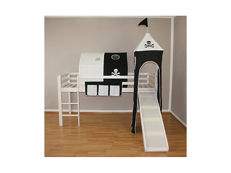 Kinder-Etagenbett 208x110x97 cm weiß Pirat