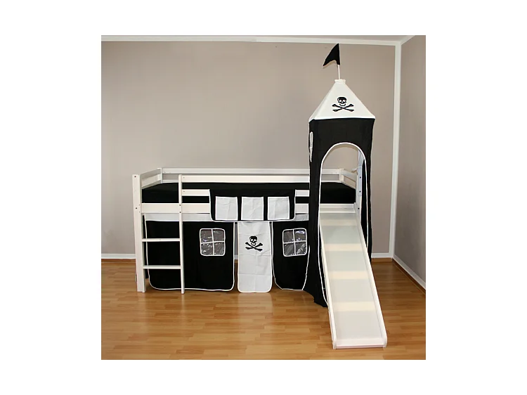 Kinder-Etagenbett 208x110x97 cm weiß Pirat