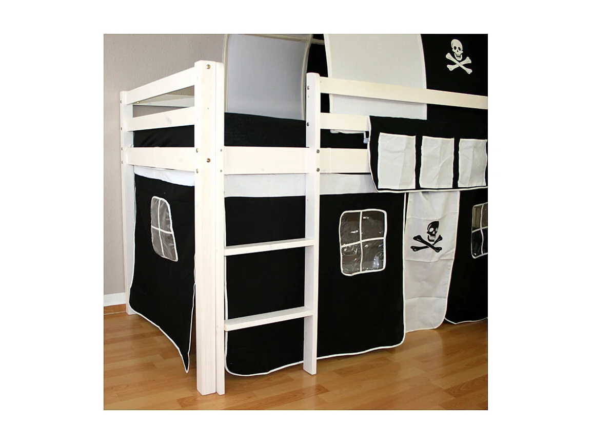 Kinder-Etagenbett 208x110x97 cm weiß Pirat
