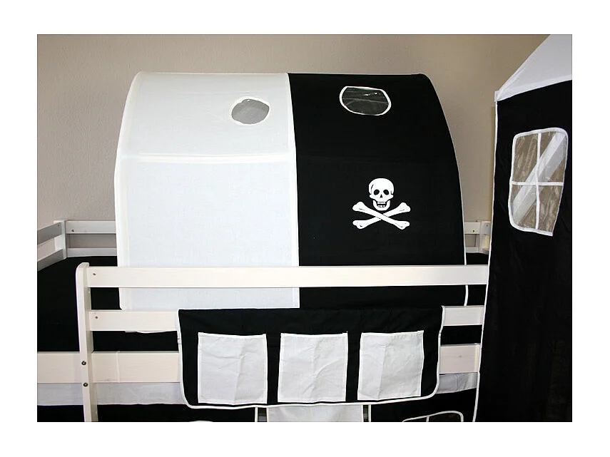 Kinder-Etagenbett 208x110x97 cm weiß Pirat