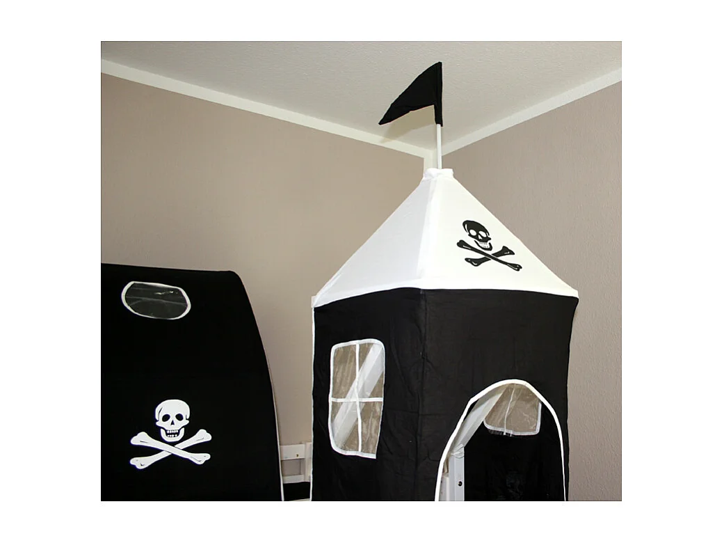 Kinder-Etagenbett 208x110x97 cm weiß Pirat