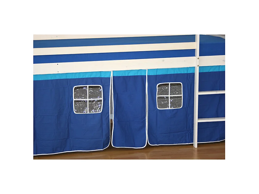 Kinder-Etagenbett 208x110x97 cm weiß blau