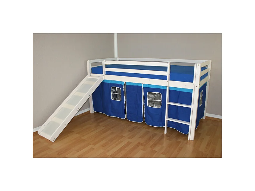 Kinder-Etagenbett 208x110x97 cm weiß blau