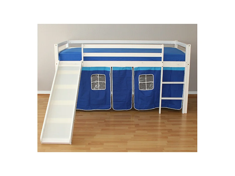 Kinder-Etagenbett 208x110x97 cm weiß blau