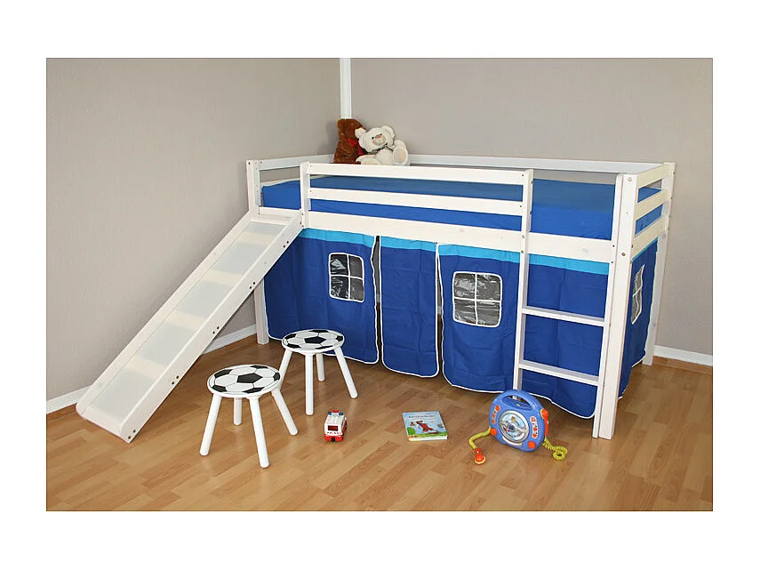 Kinder-Etagenbett 208x110x97 cm weiß blau
