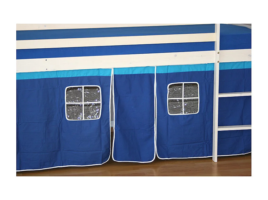 Kinder-Etagenbett 208x110x97 cm weiß blau