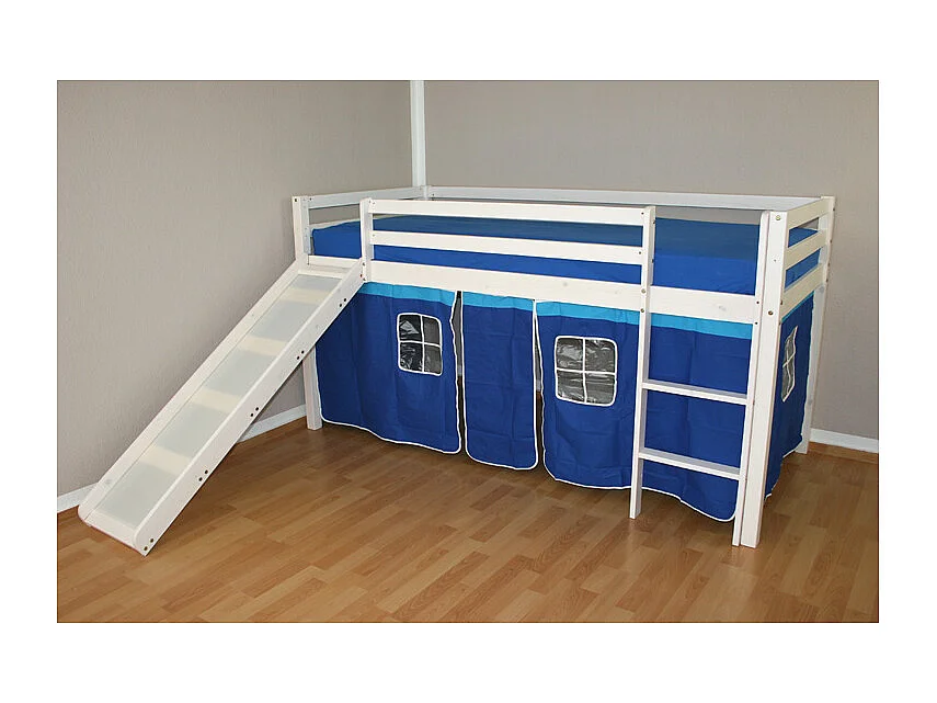Kinder-Etagenbett 208x110x97 cm weiß blau