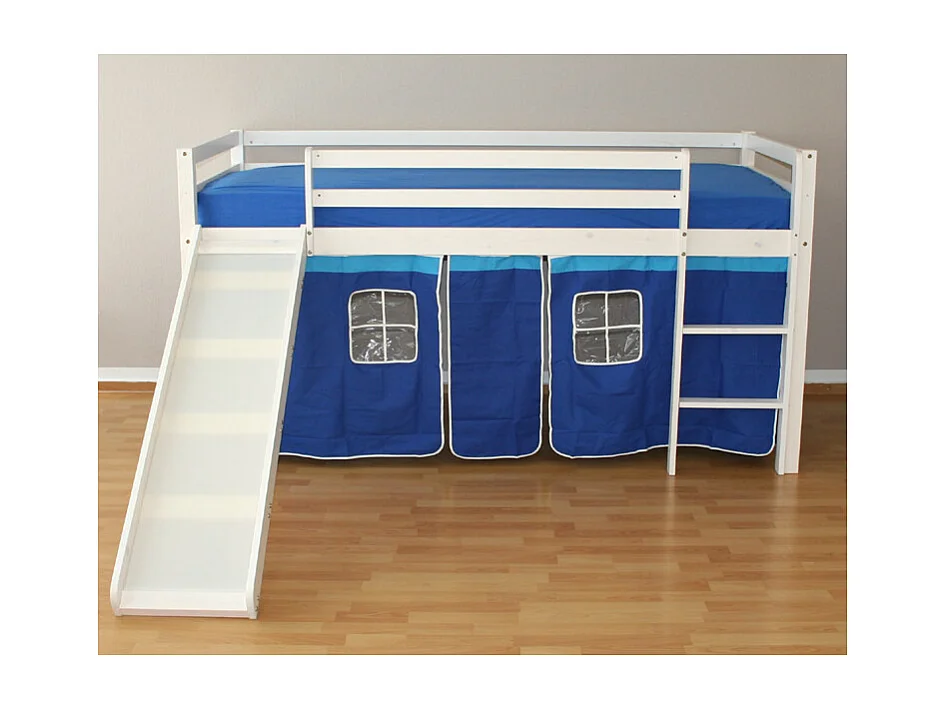 Kinder-Etagenbett 208x110x97 cm weiß blau
