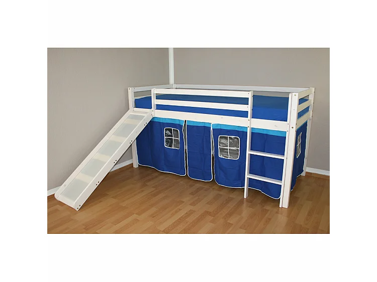 Children bunk bed 208x110x97 cm white blue