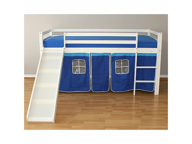 Children bunk bed 208x110x97 cm white blue