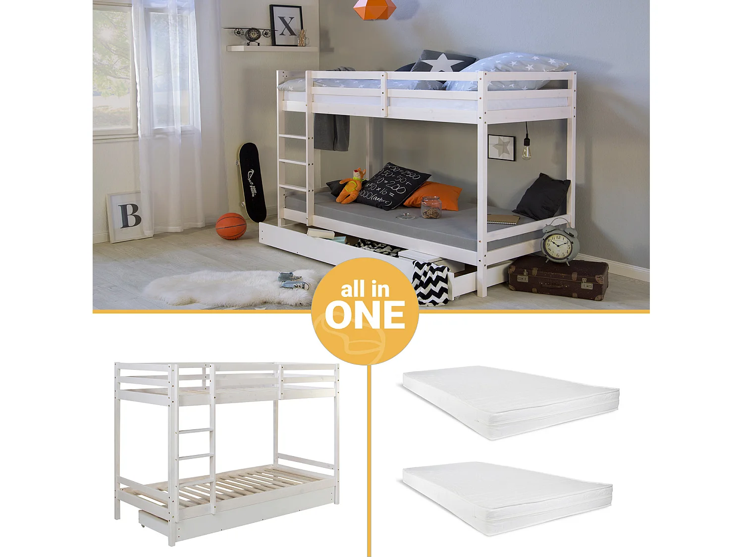 Beliche 207x150x96 cm branco