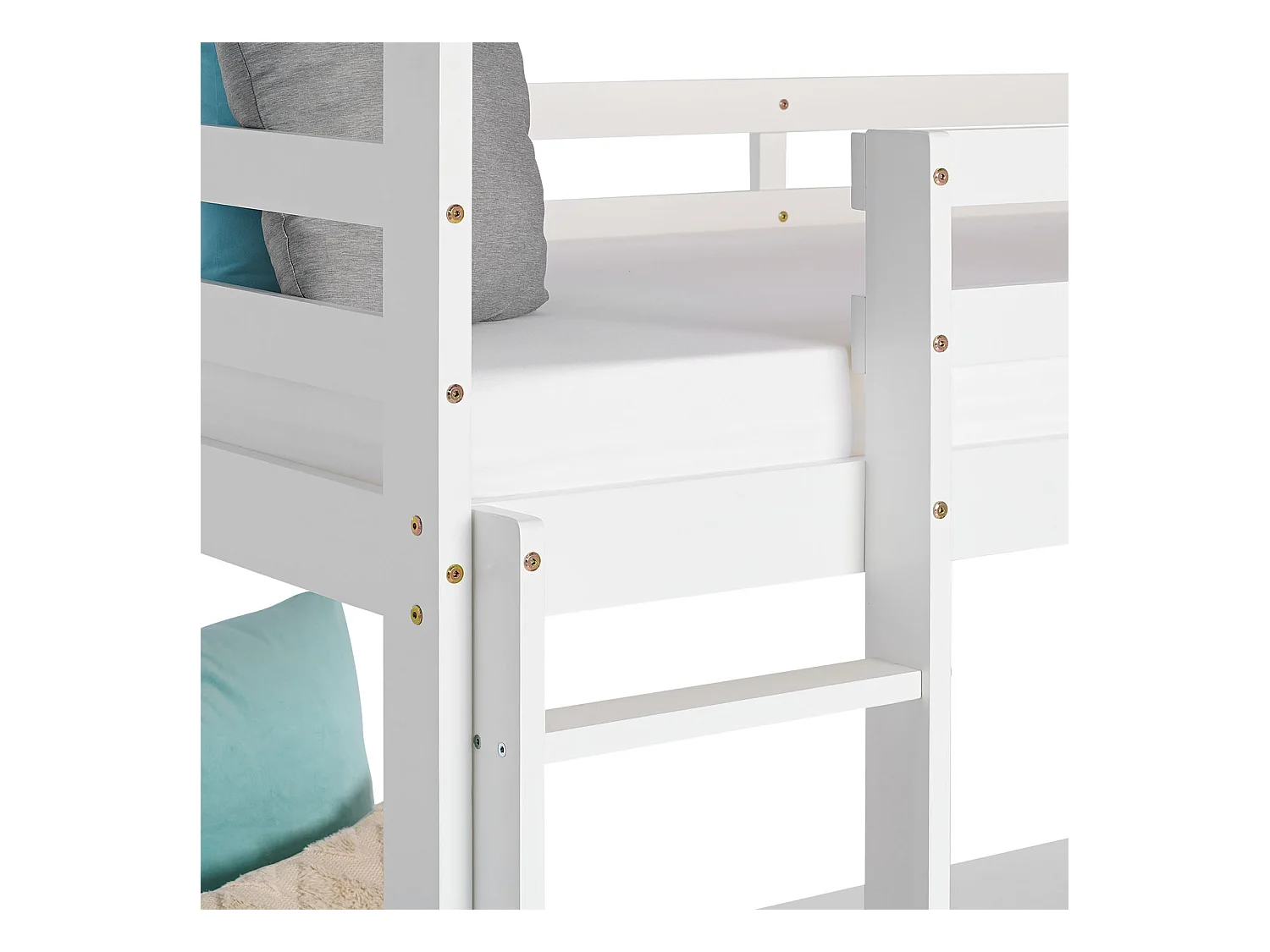 Etagenbett 205x203x103 cm weiß dreifach