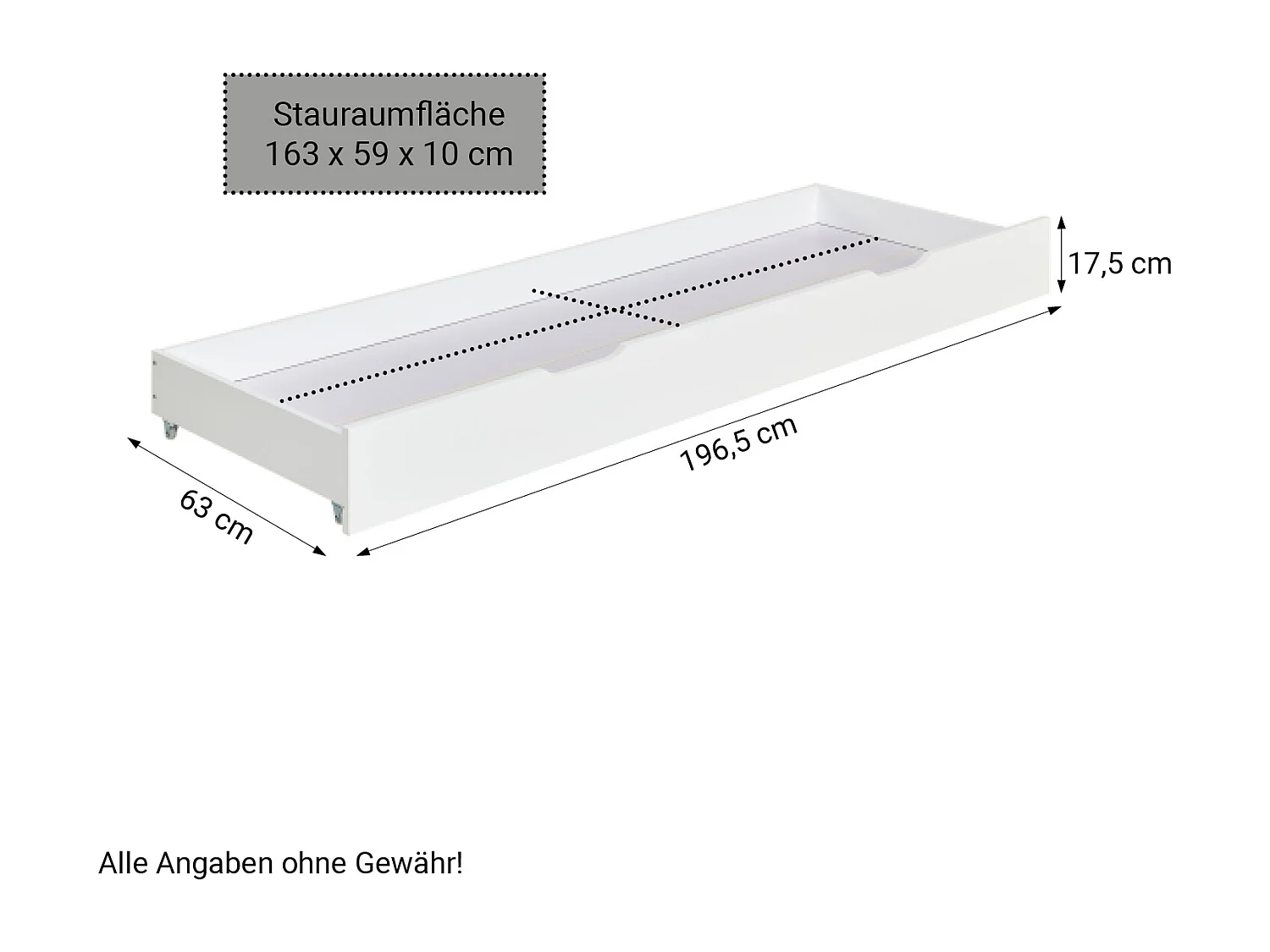 Stapelbed 205x203x103 cm wit drievoudig