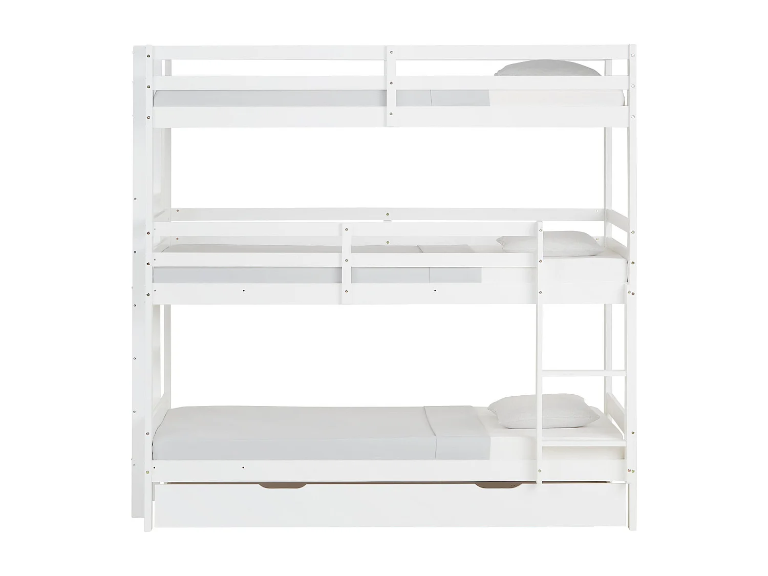 Stapelbed 205x203x103 cm wit drievoudig