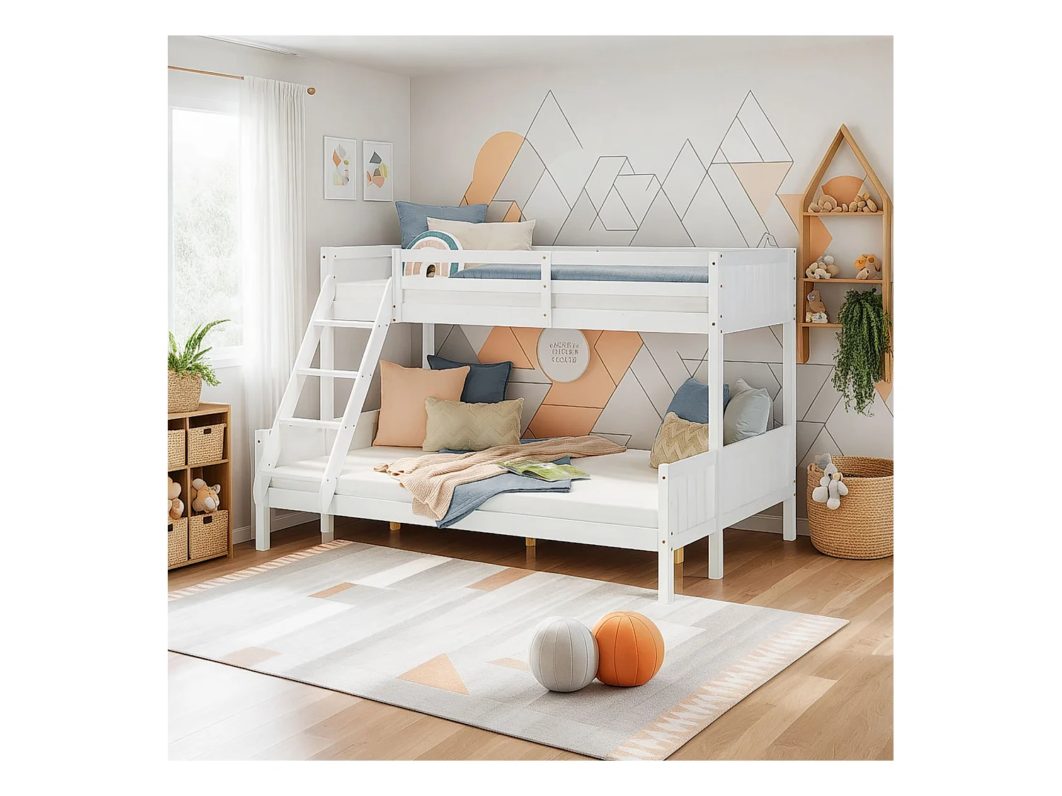 Letto a castello 90x200x139 cm bianco