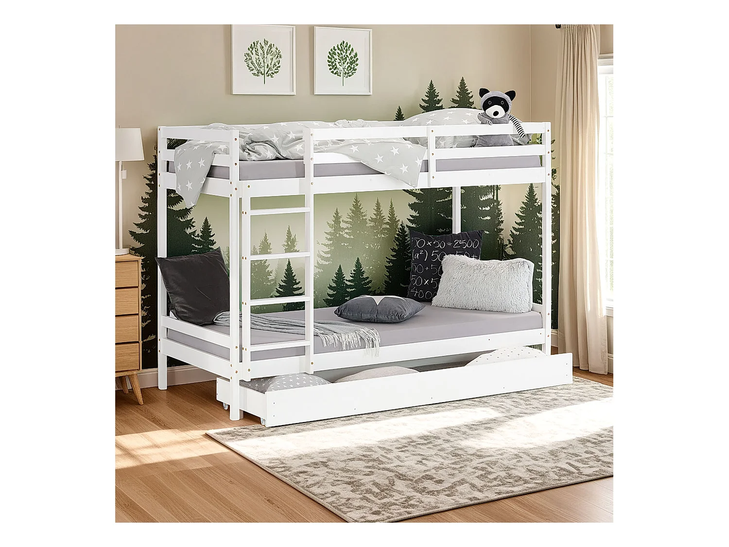 Letto a castello 207x150x97 cm bianco